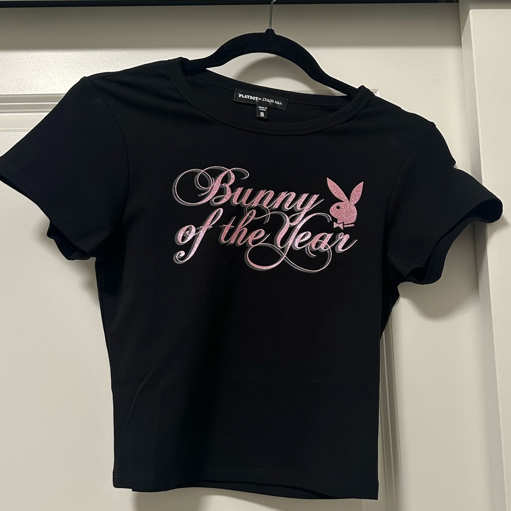 PLAYBOY BUNNY PRESTIGE BABY TEE SIZE SMALL